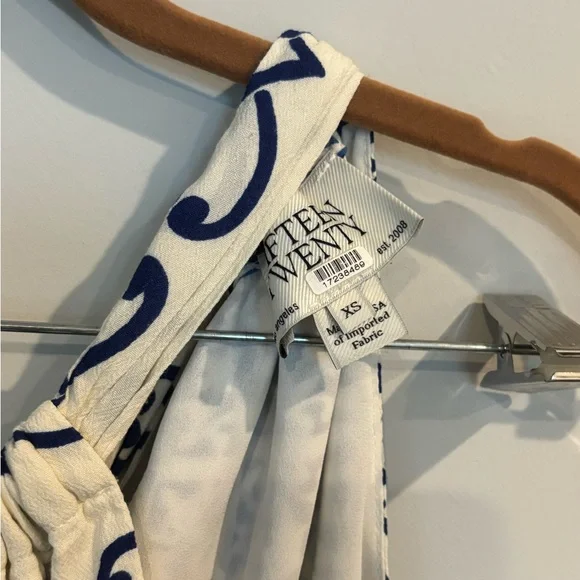 Fifteen Twenty Brenda Ruffle Blue and White Dress - Picture 7 of 8